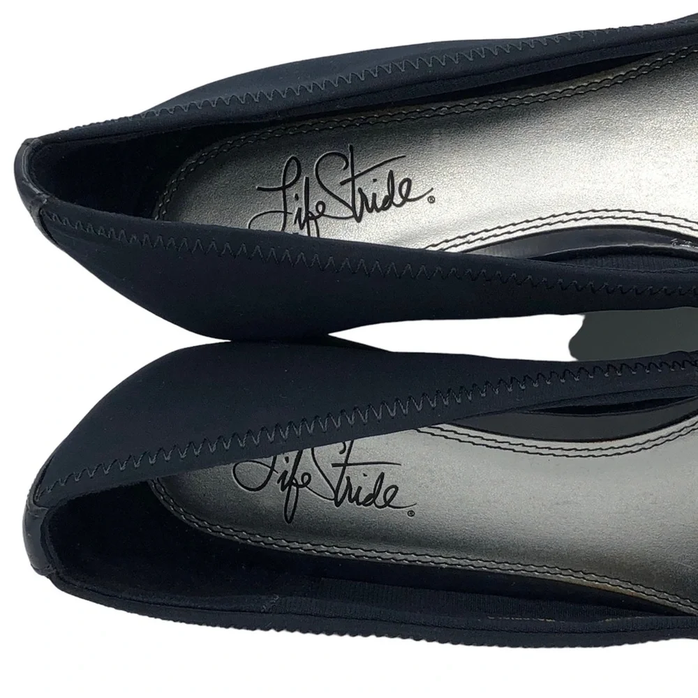 Life Stride Galley Black Wedges Size 9